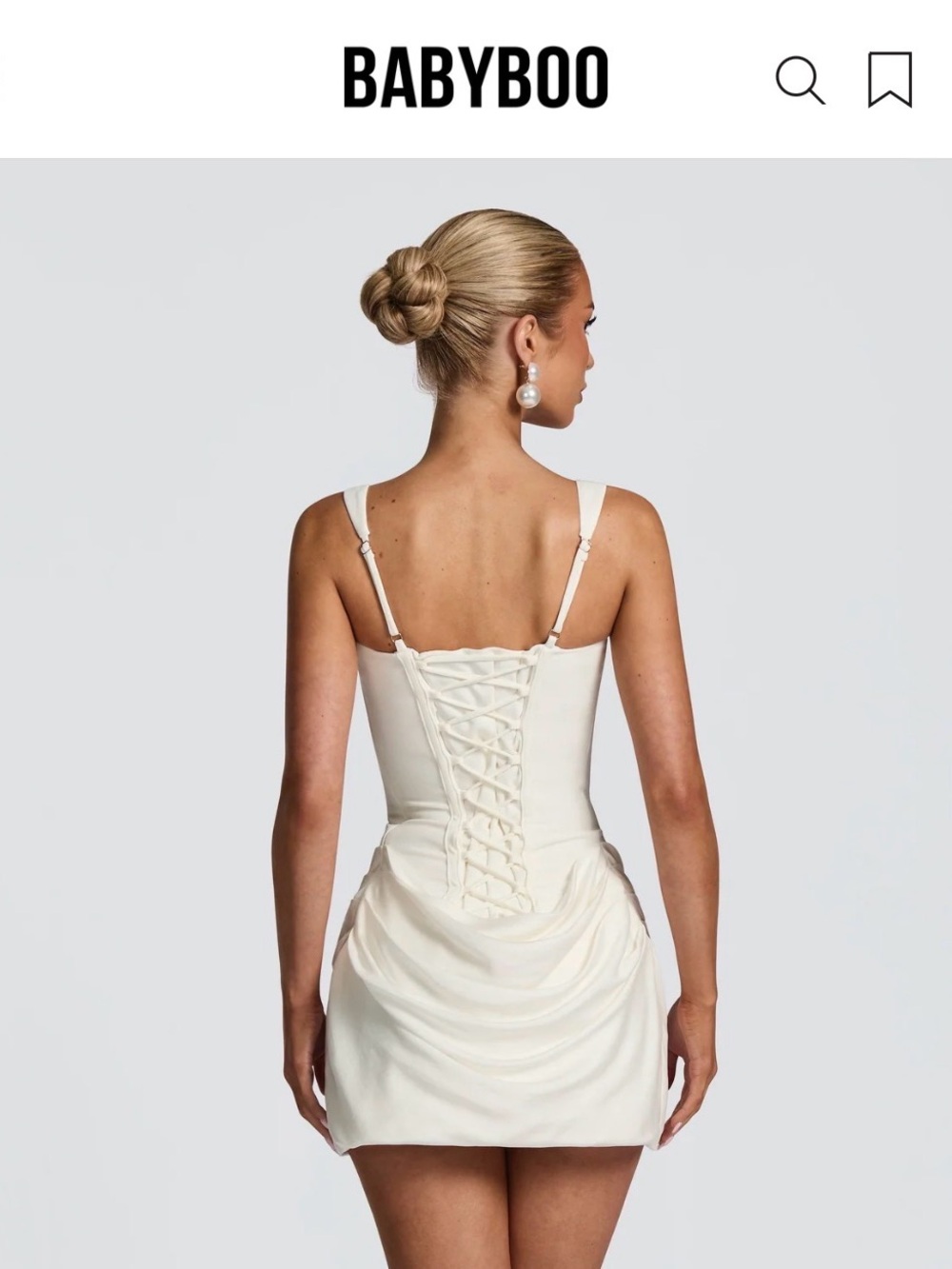CORNELIA MINI DRESS - IVORY - Picture 5 of 5